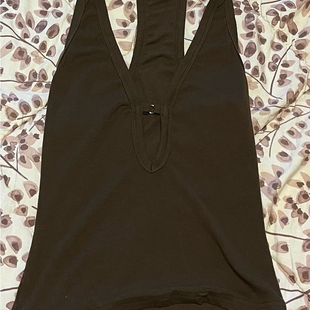 Elegant Brown Sleeveless Top